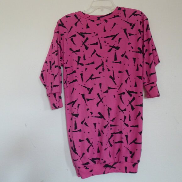 Hot Pink and Black Long Cardigan - Picture 2 of 4